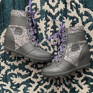 Sorel Kids Boots in Gray and Purple